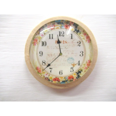 Dolls House Clock Paris Floral Vintage Miniature Decor 1:12th Scale