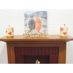 Dolls House Ornament Home Word Cream and Gold Colour Miniature Accessory 1:12th Scale