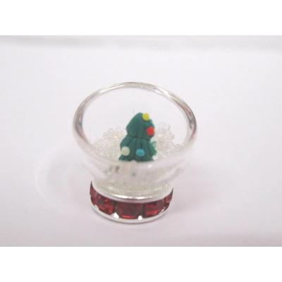Dolls House Christmas Tree in a Glass Bowl Xmas Ornament Miniature Accessories 1:12 Scale