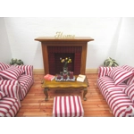 Dolls House Candles Red and Silver Miniature Ornament 1:12 Scale