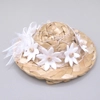 Dolls House Straw Hat Decorated with White Flowers Miniature Clothes Accessory 1:12 Scale