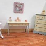 Dolls House Toy Letter Blocks Peter Rabbit Nursery Miniature Set of 3 Pink 1:12 Scale