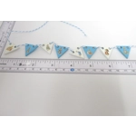 Dolls House Nursery Bunting Peter Rabbit 8 Miniature Blue & White Flags 1:12 Scale