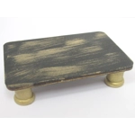 Dolls House Table Black Gold Coffee Occasional Miniature Furniture 1:12 Scale