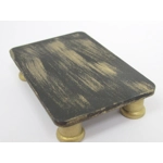 Dolls House Table Black Gold Coffee Occasional Miniature Furniture 1:12 Scale