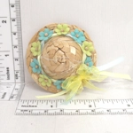 Dolls House Straw Hat Blue & Yellow Flowers 1:12 Scale Miniature Clothes Accessory