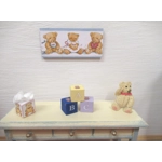 Dolls House Nursery Picture Teddy Bears Miniature Wall Decor 1:12 Scale