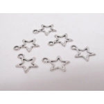 Dolls House Christmas Tree Decorations 12 Miniature Baubles and Stars Silver Colour 1:12th Scale