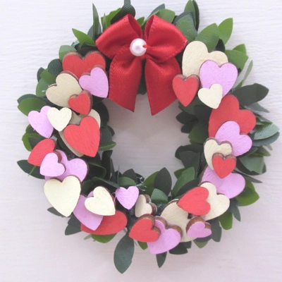 Dolls House Wreath Hearts Miniature Door Decoration 1:12th Scale