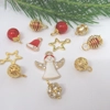 Dolls House Christmas Tree Decorations 12 Red Gold Miniature Baubles and Trinkets 1:12th Scale