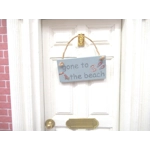 Dolls House Sign Gone to the Beach 1:12th Scale Miniature Accessory