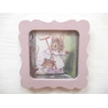 Dolls House Nursery Picture Hunca Munca Mouse Peter Rabbit Pink Framed Miniature 1:12 Scale