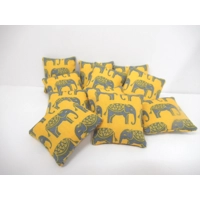 Dolls House Cushion Elephant Print One Throw Pillow Handma..