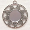 Dolls House Mirror Silver Open Flower Design Frame 1:12th Scale Miniature Wall Decor Accessory