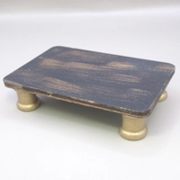 Dolls House Table Black Gold Coffee Occasional Miniature Furniture 1:12 Scale