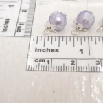 Dolls House Christmas Tree Decorations 6 Miniature Lilac Silver Hand Decorated Baubles 1:12th Scale
