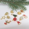 Dolls House Christmas Tree Decorations 12 Red Gold Miniature Baubles and Trinkets 1:12th Scale