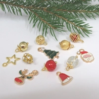 Dolls House Christmas Tree Decorations 12 Red Gold Miniature Baubles and Trinkets 1:12th Scale