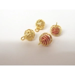 Dolls House Christmas Tree Decorations 12 Red & Gold Miniature Baubles and Trinkets 1:12th Scale