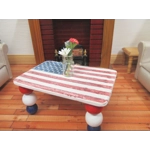 Dolls House Table USA Flag Miniature 1:12 Scale 4th July Furniture
