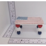 Dolls House Table USA Flag Miniature 1:12 Scale 4th July Furniture