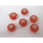 Dolls House Christmas Tree Decorations 12 Miniature Baubles & Stars Red Silver 1:12th Scale