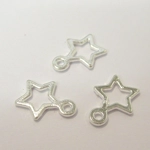 Dolls House Christmas Tree Decorations 12 Navy Blue Silver Miniature Baubles and Stars 1:12th Scale