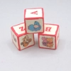 Dolls House Toy Letter Blocks Winnie the Pooh Theme Set of 3 Red Nursery Miniature 1: 12 Scale