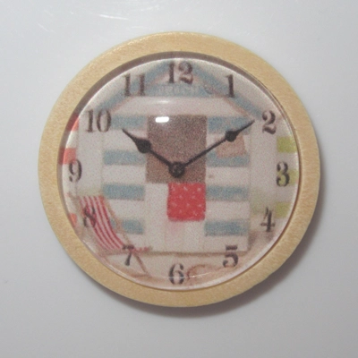 Dolls House Clock Beach Hut Miniature Wall Decor 1:12th Scale