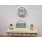 Dolls House Clock Blue Miniature Beach Wood House Wall Decor 1:12th Scale