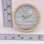 Dolls House Clock Blue Miniature Beach Wood House Wall Decor 1:12th Scale