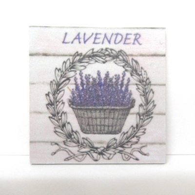 Dolls House Picture Lavender Basket 1:12 Scale Miniature Wall Decor