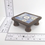 Dolls House Table Blue Moroccan Style Handmade Low Coffee Occasional Miniature Furniture 1:12 Scale