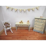 Dolls House Nursery Bunting Winnie the Pooh 8 Miniature Wood Flags 1:12 Scale