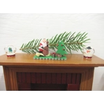 Dolls House Christmas Decoration Miniature Tree and Santa Scene 1:12th Scale
