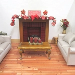 Dolls House Merry Christmas Decoration Sign Red and Gold 1:12th Scale Xmas Miniature