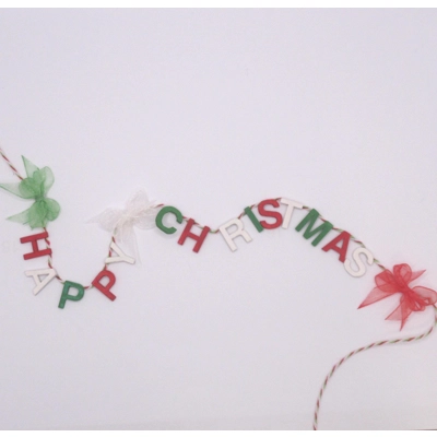 Dolls House Happy Christmas Garland 1:12 Scale Miniature Decoration