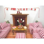 Dolls House Merry Christmas Garland Miniature Xmas Decoration 1:12 Scale
