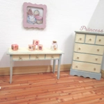 Dolls House Nursery Toy Letter Blocks Peter Rabbit Pink Miniature Accessory Set of 3 1:12 Scale