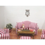 Dolls House Mirror Owl Shape Silver Coloured Frame 1:12th Scale Miniature Accessories