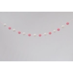 Dolls House Pom Pom Garland Pink & White Miniature Decor 1:12 Scale