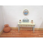 Dolls House Clock Beach Drift Wood Theme Miniature Wall Decor 1:12th Scale