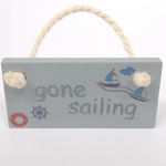 Dolls House Beach Sign gone sailing Hanging Notice 1:12th Scale Miniature Accessories