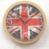 Dolls House Clock Union Jack Vintage British Flag Miniature UK Wall Decor 1:12th Scale