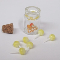 Dolls House Easter Miniature Lollipops and Decorated Glass Jar 1:12th Scale