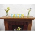 Dolls House Easter Decoration Word Blue and Yellow 1:12th Scale Miniature