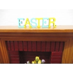 Dolls House Easter Decoration Word Blue and Yellow 1:12th Scale Miniature