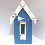 Dolls House Bunting Miniature Seaside Beach House Hut 10 Wood Flags 1:12 Scale