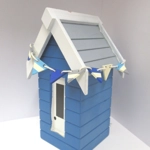 Dolls House Bunting Miniature Seaside Beach House Hut 10 Wood Flags 1:12 Scale
