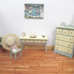 Dolls House Hat Lilac Ribbon and White Satin Bow Miniature Clothes 1:12 Scale